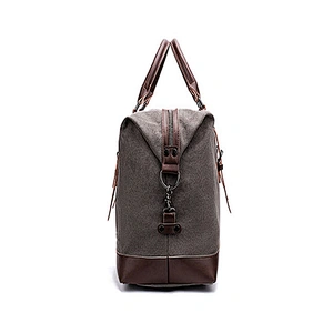 2019  large capacity multi-pocket casual canvas bag duffle bag for travel or sports