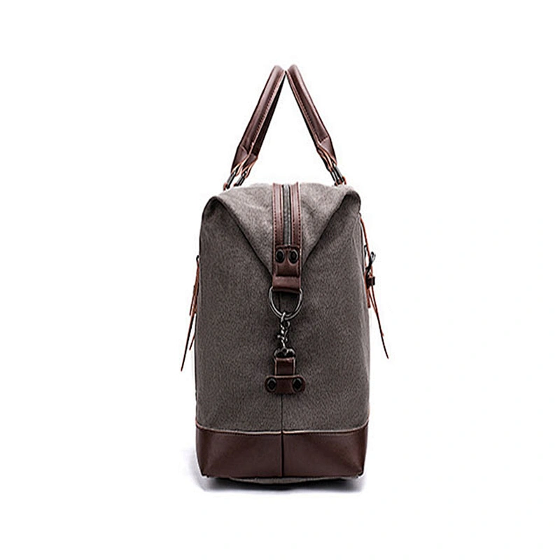 2019  large capacity multi-pocket casual canvas bag duffle bag for travel or sports