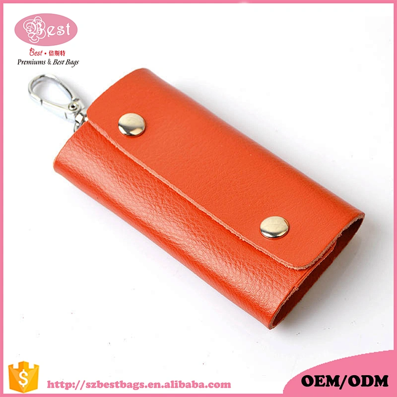 Custom fashionable stylish leather car key holder key bag key case