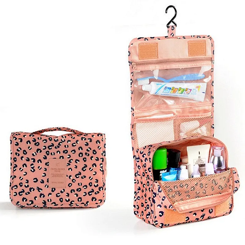 Portable foldable toilet bag hanging travel organizer toiletry kit cosmetic bag