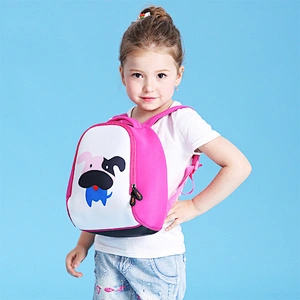 Baby kids children fancy animal print cartoon school book bag with animation