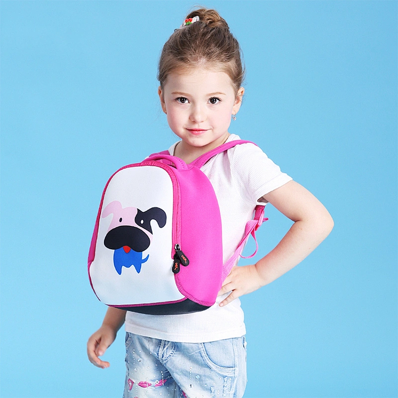 Baby kids children fancy animal print cartoon school book bag with animation