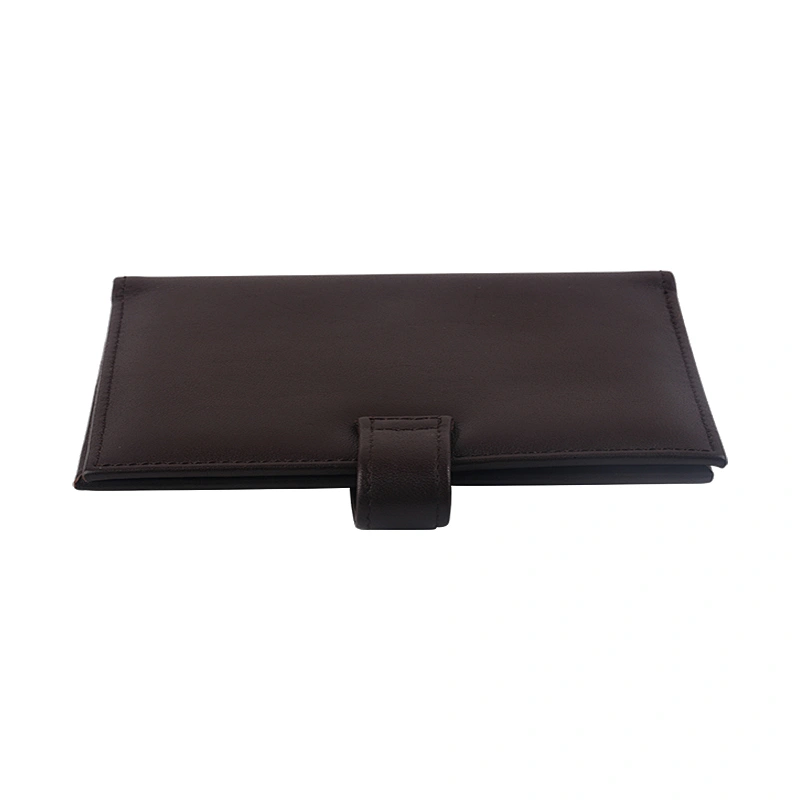 High Quality PU Leather Passport Card Holder with Clear Plastic pvc