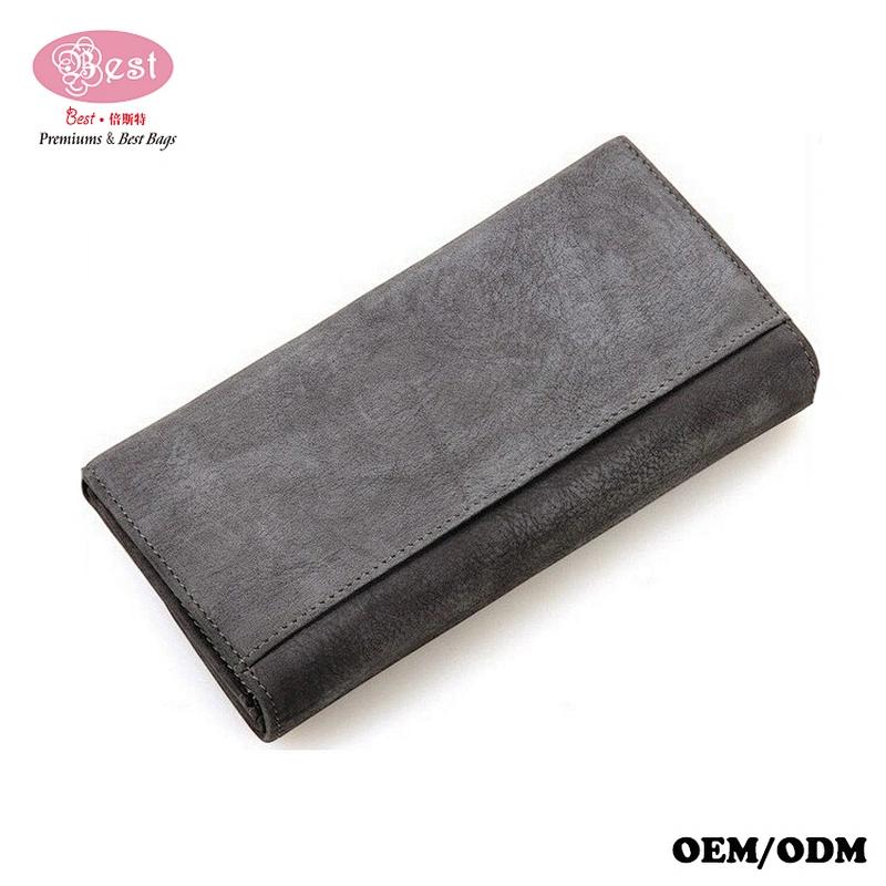 The Best Selling Handmade Personalized Rigid Cowhide Leather Distressed Long Wallet for iphone 6s