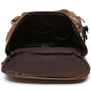 Big capacity blank canvas shoulder backpack for men travel casual rucksack