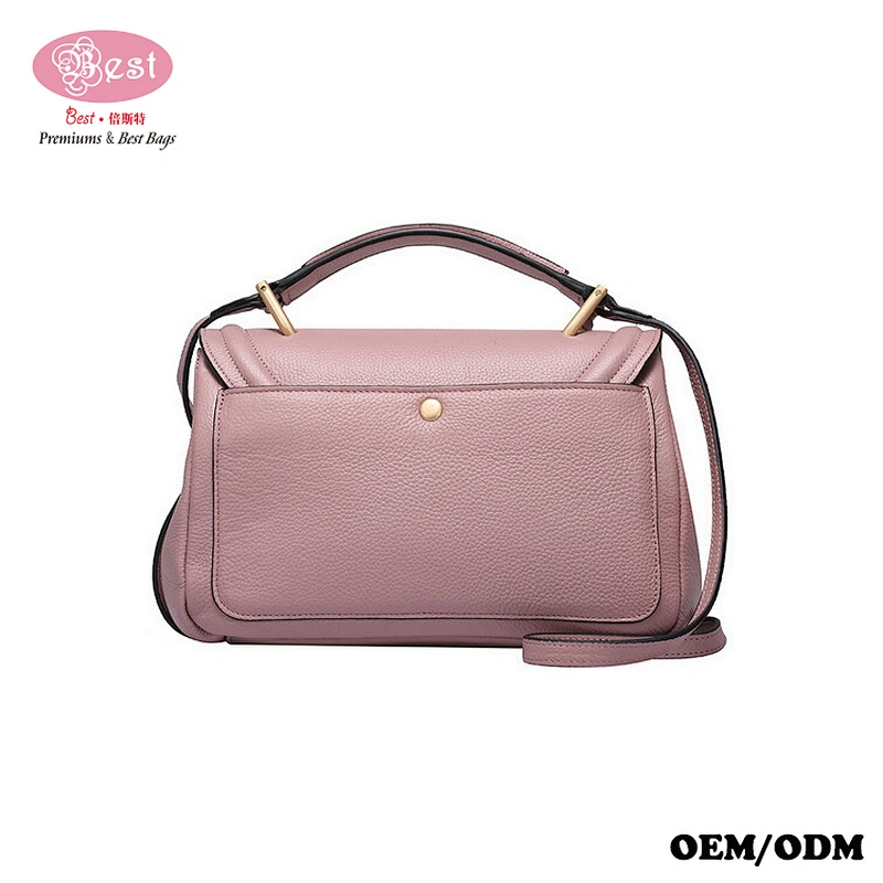 Wholesale Price Pebbled Real Leather Shoulder Bag Designer Trends Tassel Cowhide Leather Handbag with big lock
