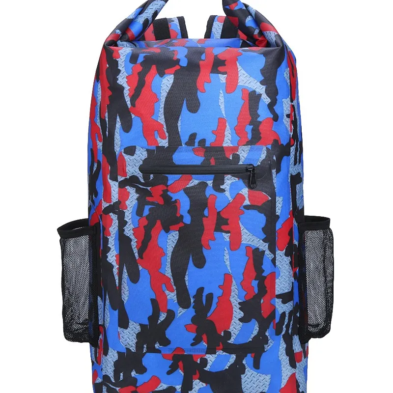 Wholesale custom pvc camouflage waterproof wet dry bag backpack for swimming
