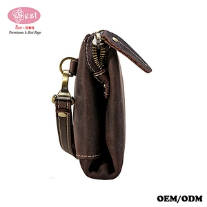 Multi-function Phone Bags Wallets Crazy Horse Leather Men's Clutch Bag