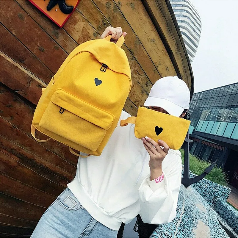 Backpack Women Canvas Travel Bookbag School Bag Laptop rucksacks for teen