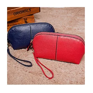 Designer custom classic handmade blue plain pu ladies clutch purse women evening bag