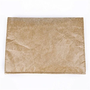Tyvek Paper Foam Nylon Lining Notebook Kraft Paper File Bag Small Sized Document Wallet Bag