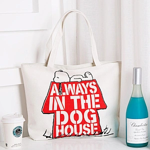 Promotional cheap big lightweight funny animal print shopping bag with zipper