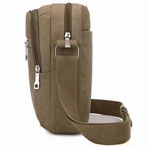 High quality small durable canvas men bike messenger crossbody sling bag for boys