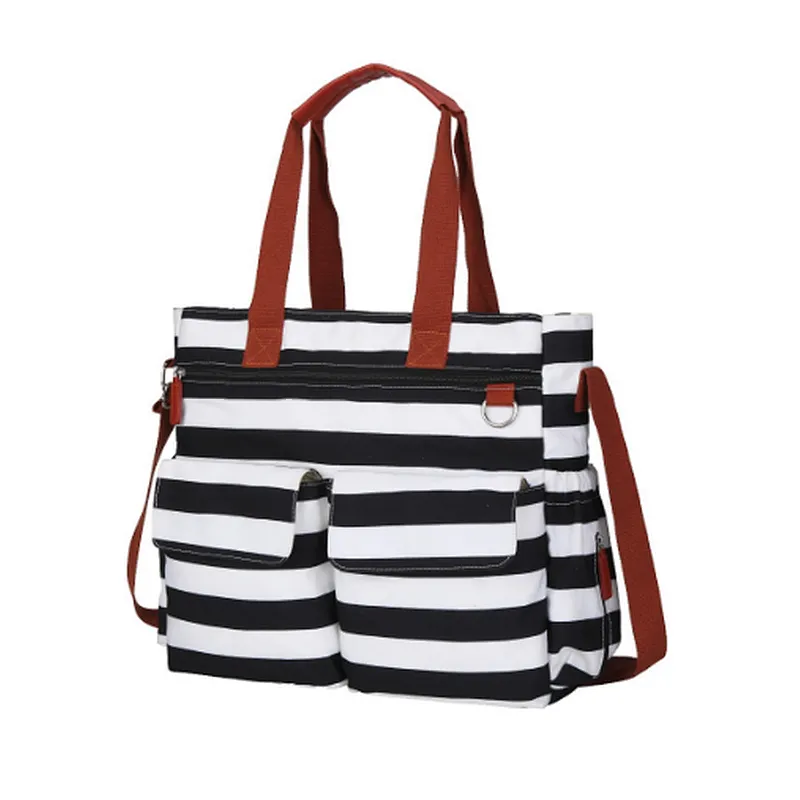 Premium stylish trendy portable mummy baby girl tote diaper bag with changing pad
