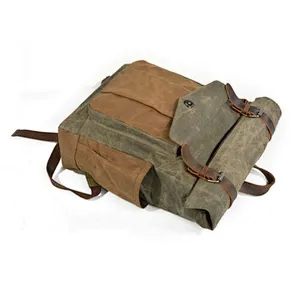 Wholesale make canvas backpack rucksack high quality outdoor school Backpacks