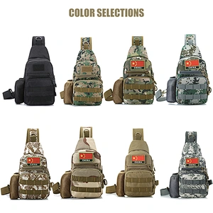 Custom waterproof military camouflage cross body messenger bag with bottle holder