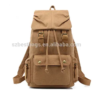 Outdoor travel shoulder backpack men women unisex daily canvas backpack vintage computer backpack
