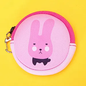 Children kds fashion mini animal neoprene wallet coin purses for kids