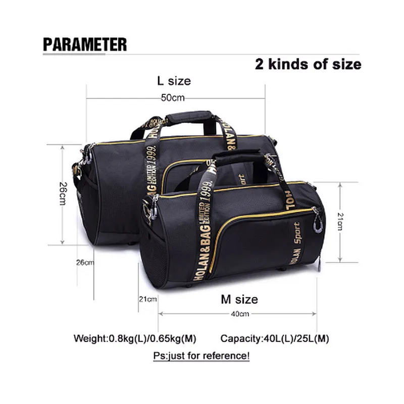Wholesale fashionable waterproof sport polyester gym duffle workout bag