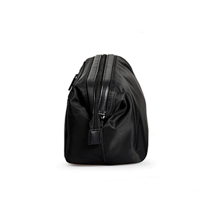 Fashion durable toilery bag large black hanging cosmetic bag for mens