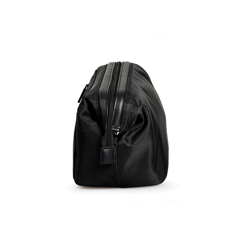 Fashion durable toilery bag large black hanging cosmetic bag for mens