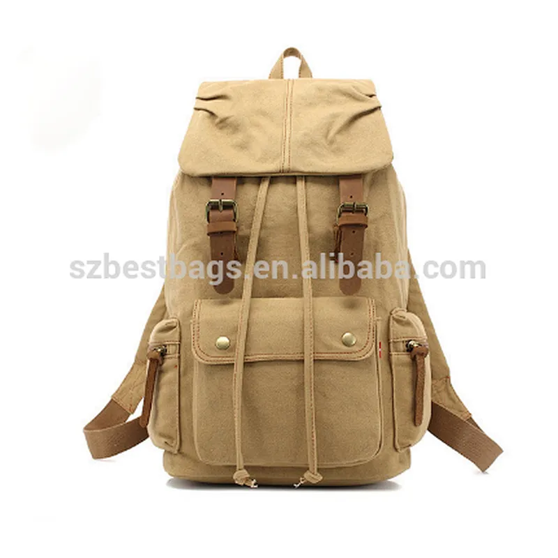 Outdoor travel shoulder backpack men women unisex daily canvas backpack vintage computer backpack