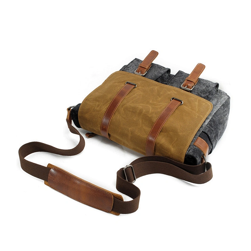 2018 Stylish Messenger Bags Canvas Leather Trim D/SLR Camera Bags Shoulder Bags