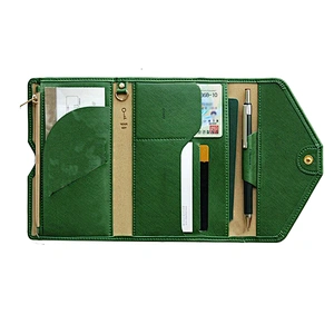 Cheap tri-fold passport holder leather business card holder phone bag