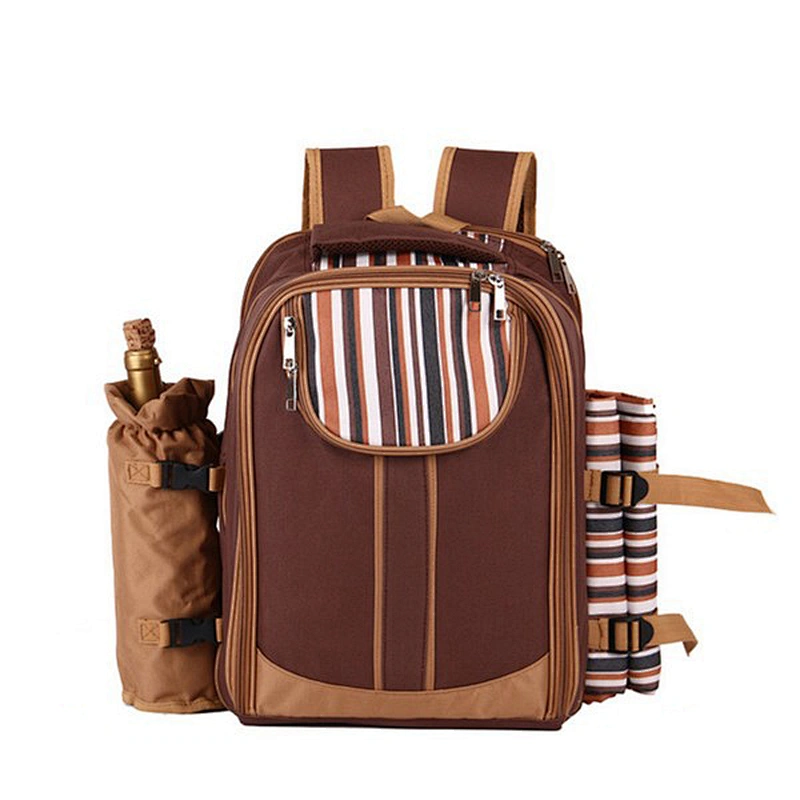 Summer Hot Outdoor camping lunch backpack travel bag insulated 4 persons picnic backpack