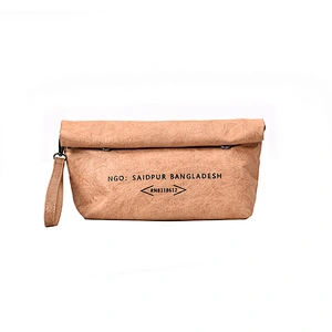 2019 new design stylish simple foldable kraft single-shoulder cross-body shopping bag for shopping