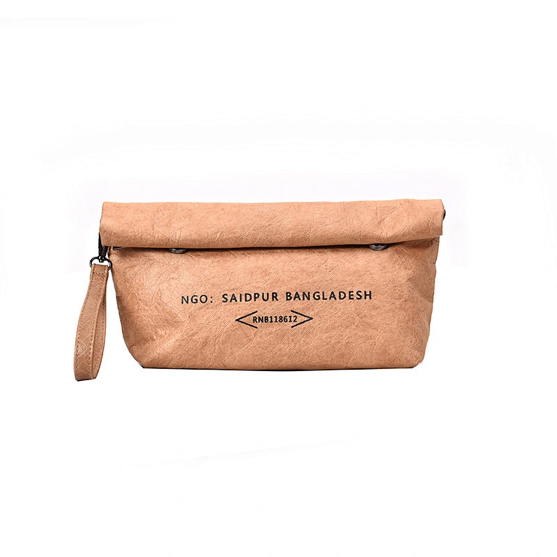 2019 new design stylish simple foldable kraft single-shoulder cross-body shopping bag for shopping