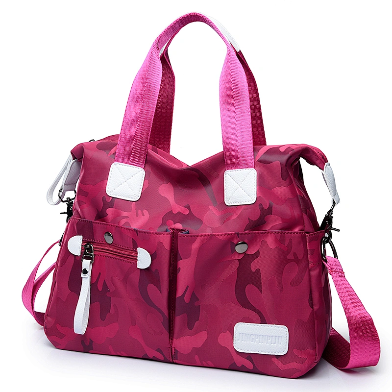 Latest college girls shoulder messenger nylon polyester cloth sling bags for ladies
