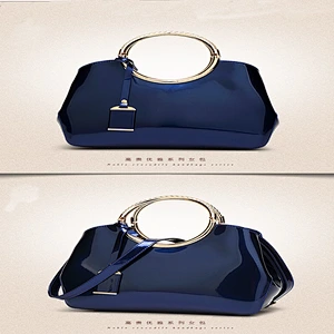 2019 elegant classic fashion patent leather handbag evening bag for women for feast or party