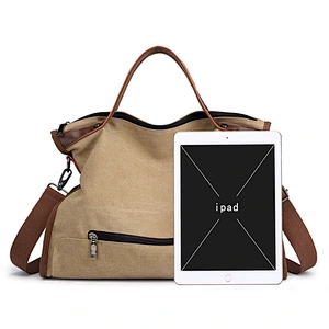 jelly tote hand bag Women waxed Canvas genuine leather tote Bag Ladies Big Messenger Bags Casual  Solid Handbag for lady
