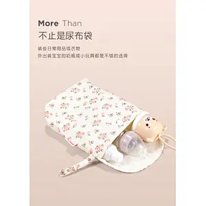 Fashionable large capacity waterproof folding baby diaper storage bag for travel or camping