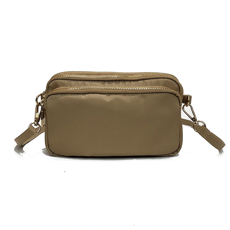 2019 new style Women nylon  Medium Multi Pockets bamboo  purse Trendy Cross body Messenger Shoulder bag