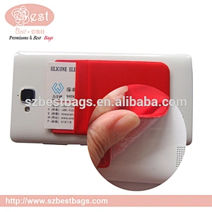 3m card holder silicon lycra for smart wallet mobile phone card holder
