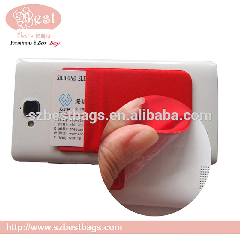 3m card holder silicon lycra for smart wallet mobile phone card holder