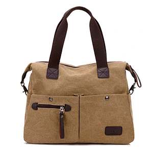 Travel Multi Pocket Tote Large Capacity canvas Crossbody Shoulder Bag Ladies Handbag