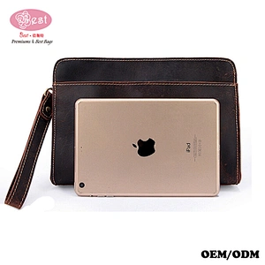 Small Phone Purse Handbag Business Leather Wristlet Wallet Clutch Bag
