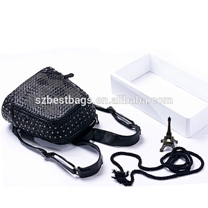 2017 Women Waterproof weaving PU Leather Rivet Backpack Teenage Girls Bags with Zippers Bags