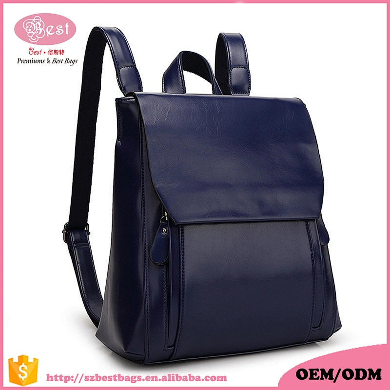 China Supplier Shenzhen Women fashion traveling leather backpack wholesale