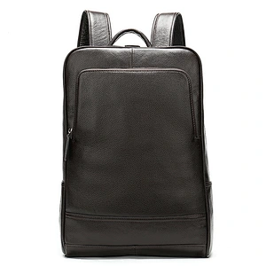 2019 new style men Women Leather Black Backpack Satchel real leather Shoulder Fashion School Bag