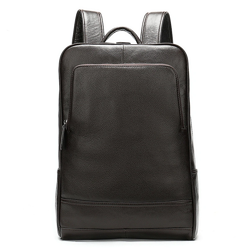2019 new style men Women Leather Black Backpack Satchel real leather Shoulder Fashion School Bag