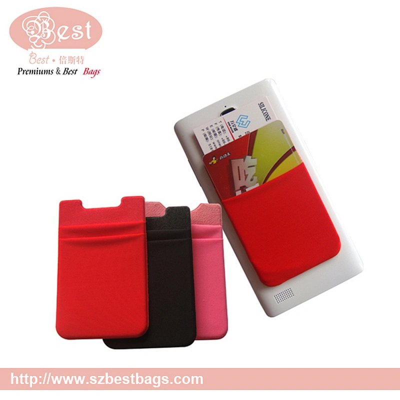 3M adhesive sticker silicone/elastic fabric card holder