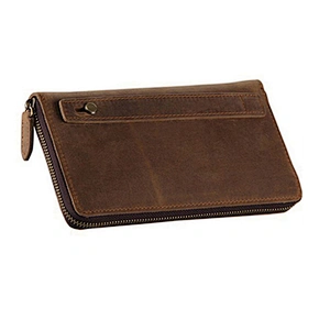 Custom Leather Coin Purse Slim Money Pouch wallet lining fabric wallet guangzhou Zip Leather Wallet