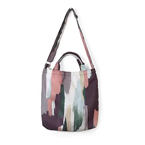 New Women's Canvas Graffiti Handbag Shoulder Messenger Bag Satchel Tote Purse Bags