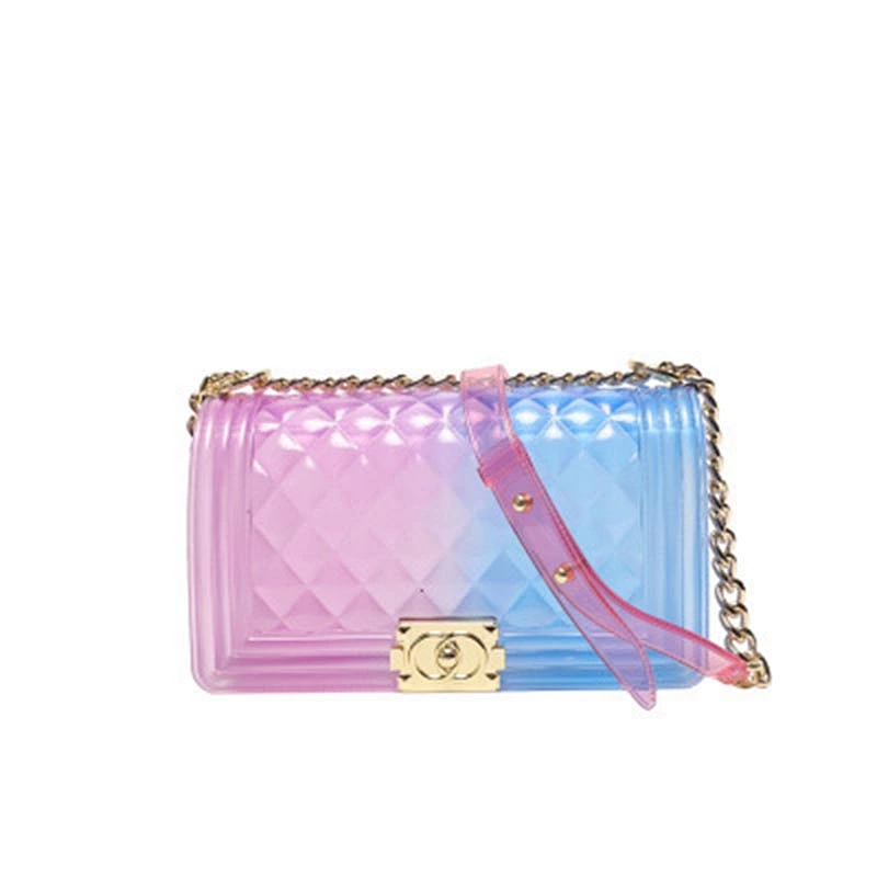 ladies korean style jelly clutch bag Rivet Fashion Element magazine bolsas femininas women's bag