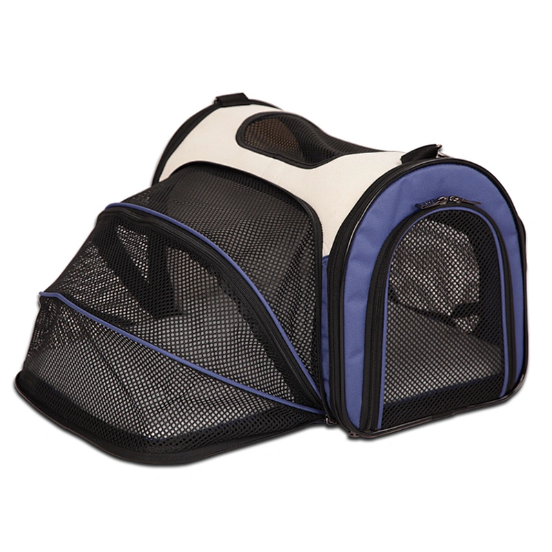 Wholesale collapsible expandable folding oxford dog pet carrier bags with mat