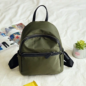 Ladies custom laptop Rucksack Women Nylon materials Pompom Backpack Handbag Anti-theft Shoulder Bag